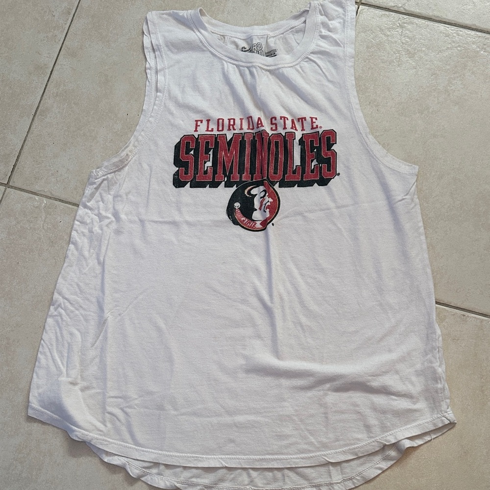 Women’s Retro Brand Florida State Seminoles White Tank Top medium